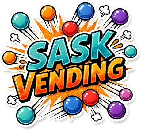 Sask Vending comic book logo